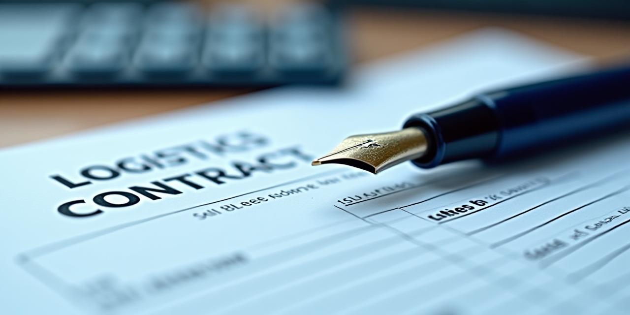 Close-up of a legal document on a modern desk with a focus on logistics paperwork